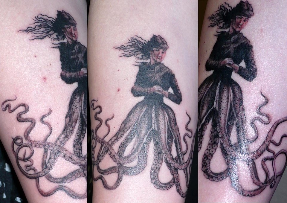 Girl with the octopus tattoo